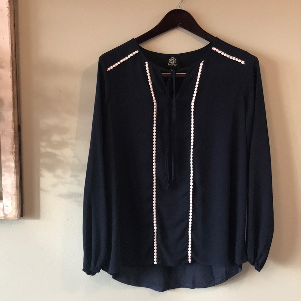 BOBEAU Navy Blouse from Nordstrom -Size S